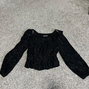 Black and gold blouse